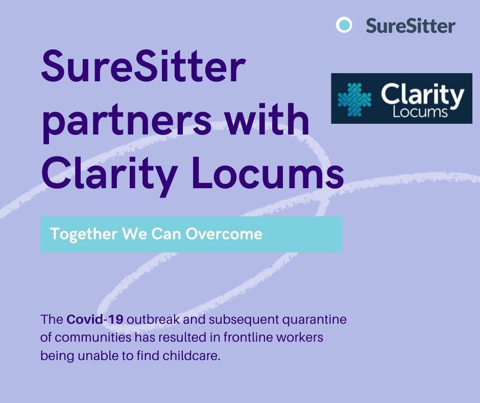 SureSitter partners with Clarity Locums to help frontline workers find Childcare